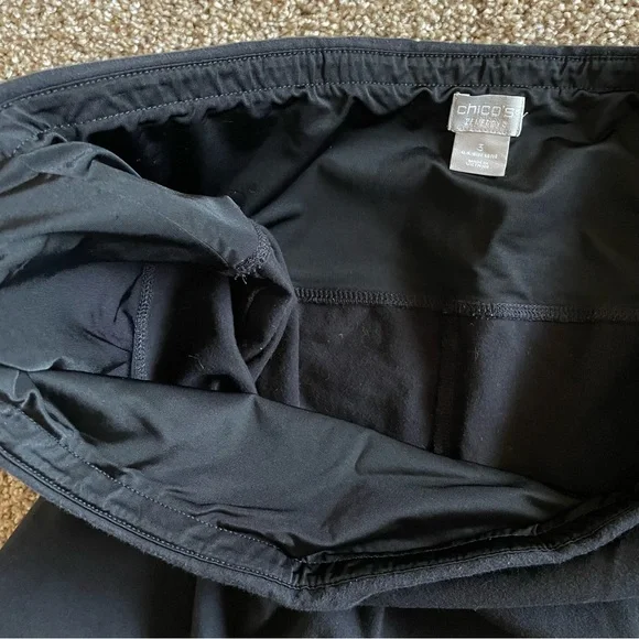 Chico’s Zenergy Pull On Leggings Womens 3 16/18 Black Cropped Casual So Slimming - Picture 7 of 13